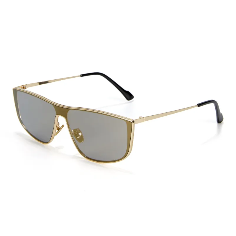 PLASTIC BRAIN Metal Irregular Shape Sunglasses Unisex-6