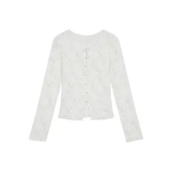 ELF SACK Chiffon Shirt Women's Elegant White