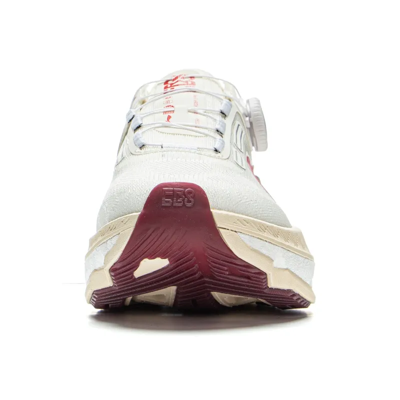LiNing Liuliu 8 PRO Cushioning, Slip Resistant, And Abrasion Resistant Low Top Carbon Plate Running Shoes Women's Ecru-4
