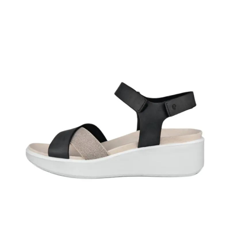 Ecco Flowt One Strap Sandals 3cm Women's Black-0