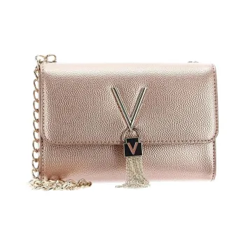 Valentino Divina Logo Plaque Fringed Crossbody Bag