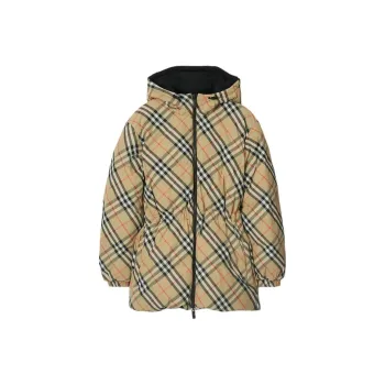 Burberry Reversible Check Nylon Puffer Jacket 'Sand'