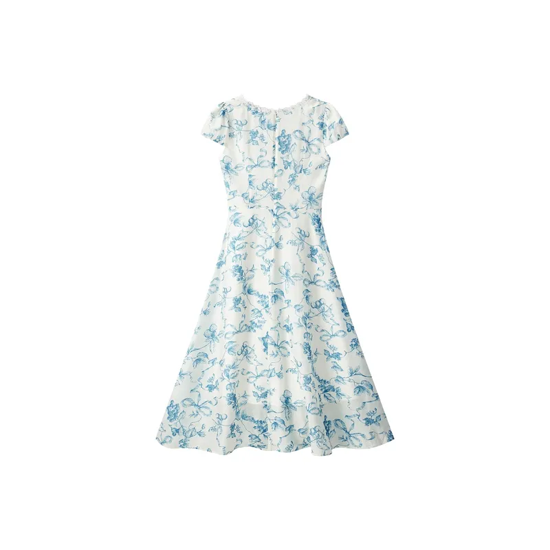 LEDIN Short Sleeved Dress Women's Sail Blue-1