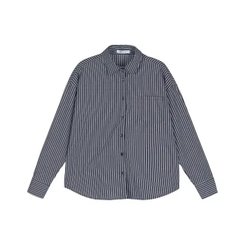 ZUOBEIKA Shirt Unisex Black White Stripes