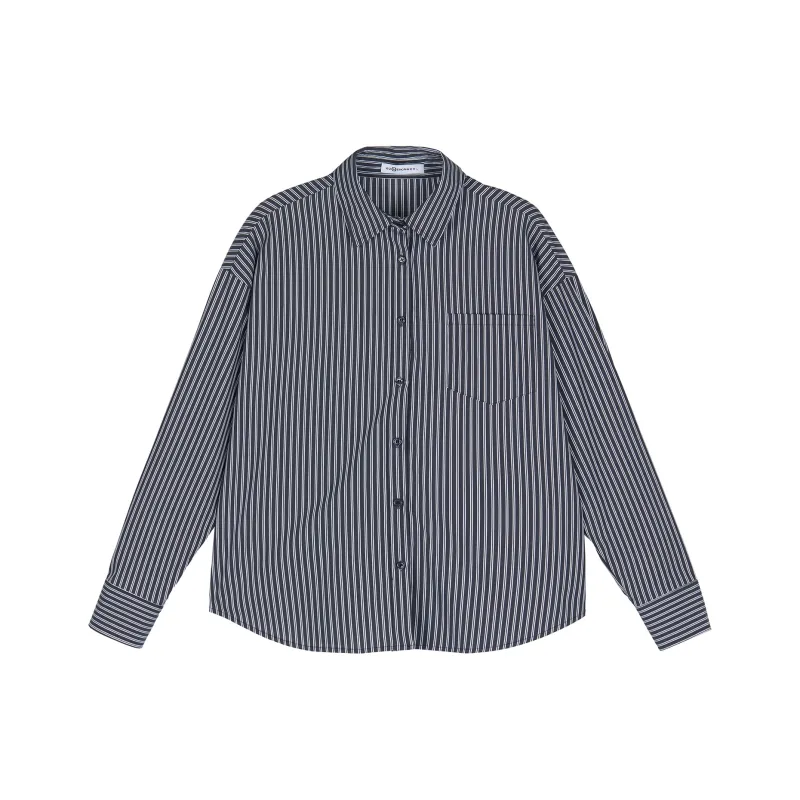 ZUOBEIKA Shirt Unisex Black White Stripes-0