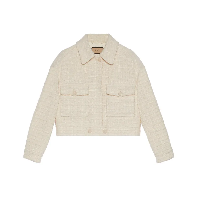 GUCCI SS23 Jackets Coats Women's Ivory White-0