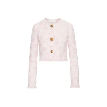 Oscar De La Renta Textured Tweed Jacket