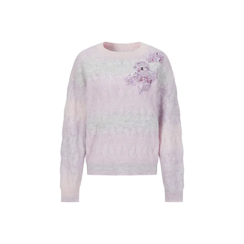 JZ. ANNAKRO Knitwear Women's Stripe Pink Purple-0