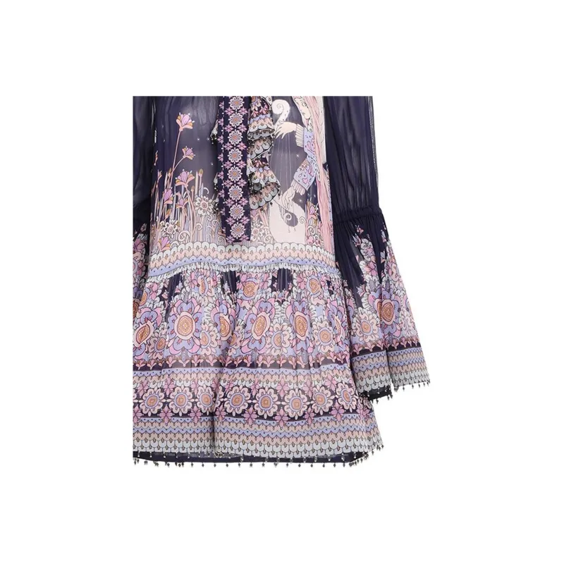 Zimmermann Long Sleeved Dress Women's Purple-4