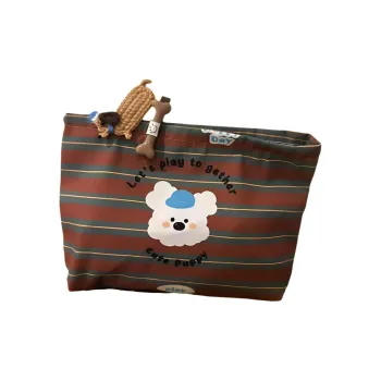 Love Of Wormwood Striped Puppy Makeup Bags Ultra Light Packable