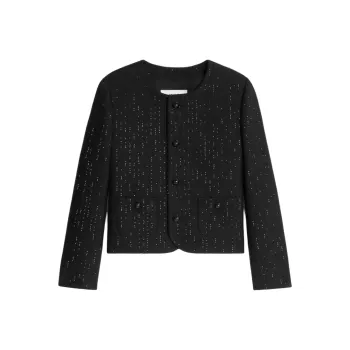 CELINE Chelsea Jacket With Sequins In Double Faced Wool