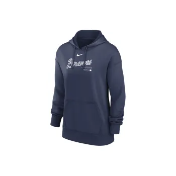 Nike Atlanta Braves Authentic Collection Women's Nike Therma Mlb Pullover Hoodie