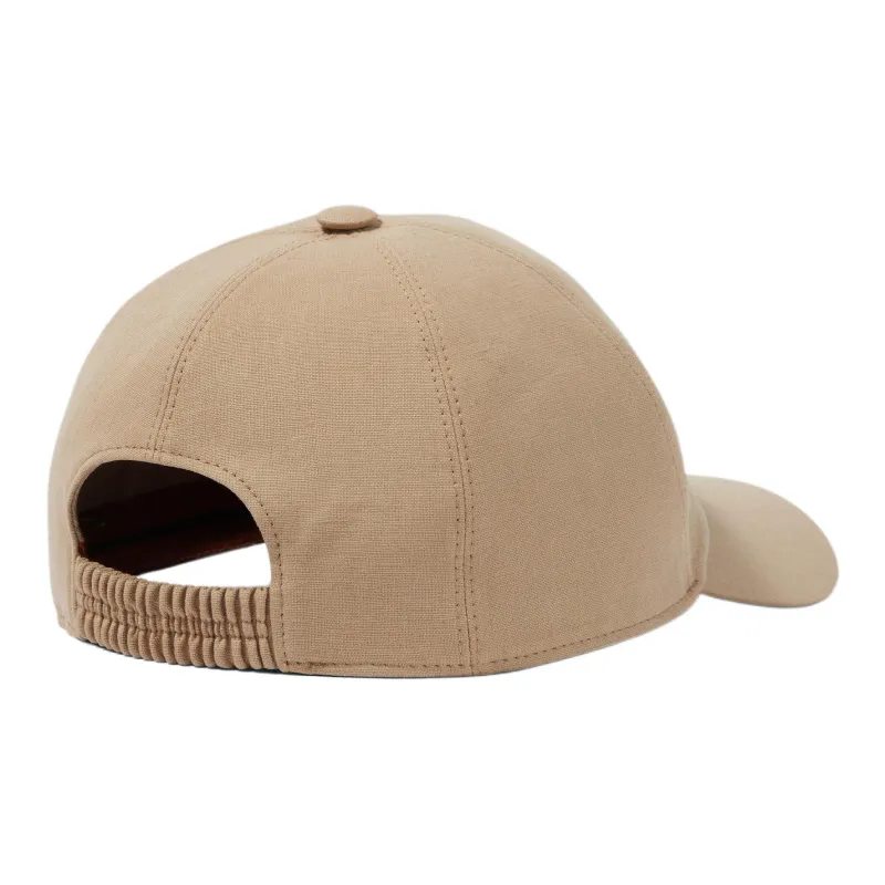 Zegna Linen Baseball Caps Men's Beige-1