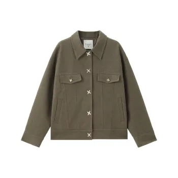 UNIQLO Jackets & Coats Women's Two Tone Olive Green