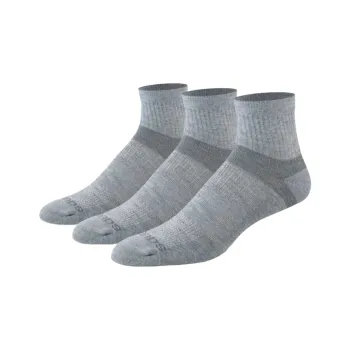 Saucony Inferno Cushion Quarter Sock Ankle Socks Unisex 3 Pack Gray 030