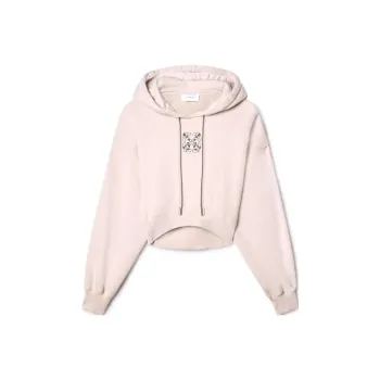 OFF WHITE Bling Leaves Arrow Cropped Hoodie 'Lilac'