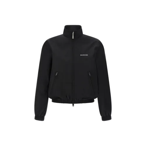 Balenciaga Logo Embroidered Zip Up Jacket