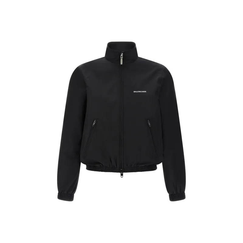 Balenciaga Logo Embroidered Zip Up Jacket-0