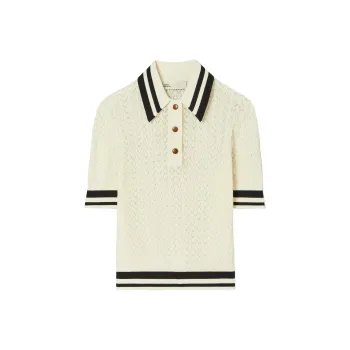 TORY BURCH SS24 Polo Shirt Women's White