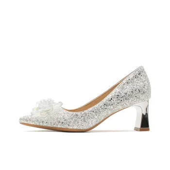 MABEL&CO Chunky Heel High Heels 6cm Women's Silver