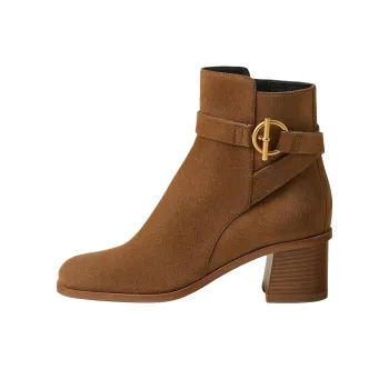 HERMES Jill Ankle Boots 6cm Women's Brown