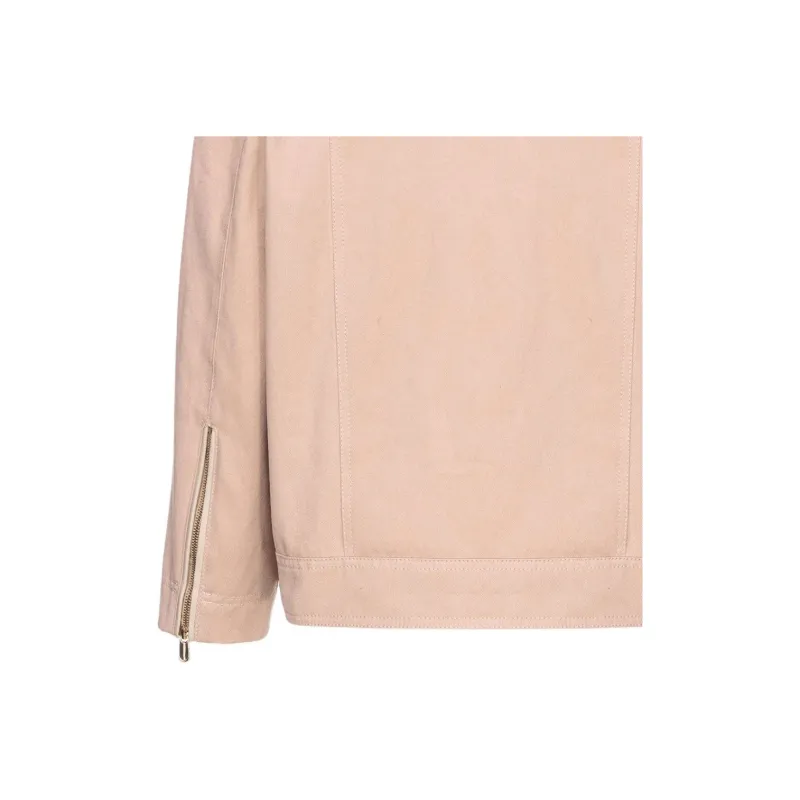 PINKO Leather trim Cotton Biker Jacket-3