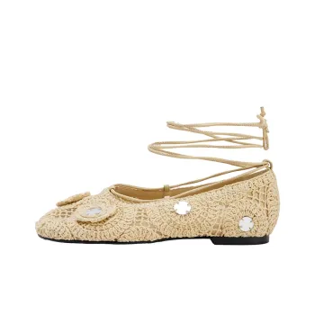 URBAN REVIVO Casual Single Shoes Women's Light Khaki