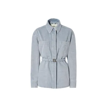 FENDI Belted Waist Denim Jacket