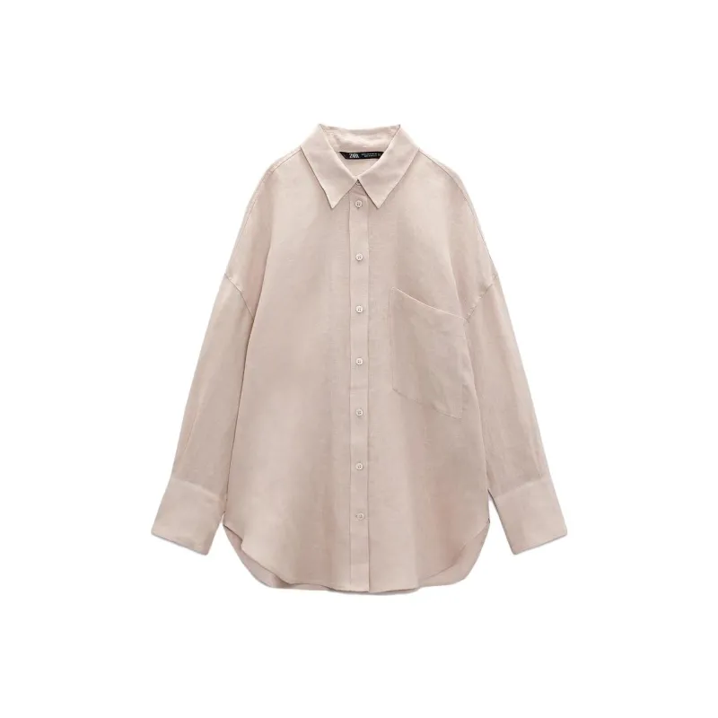 ZARA Shirts Women's Light Pink-0