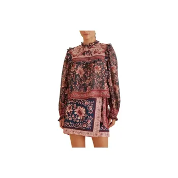 Farm Rio Ainika Charm-print Voile Blouse