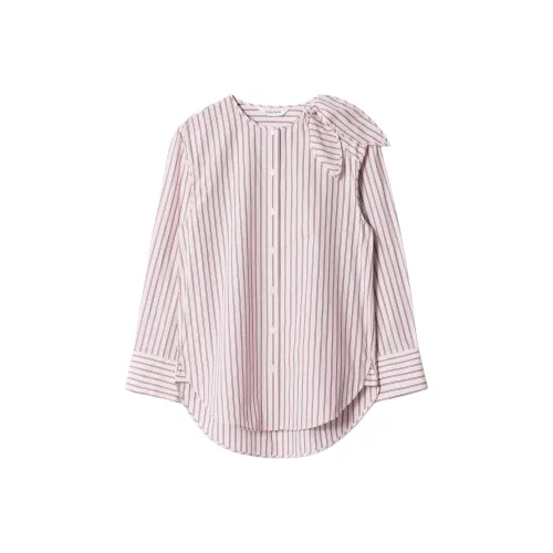 Other Stories Shirt Women's Beige Pinstripe