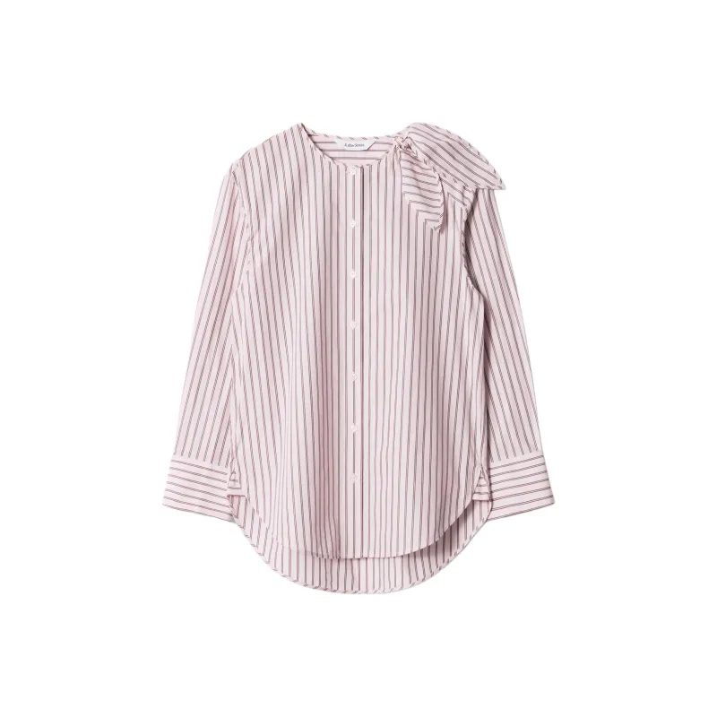 Other Stories Shirt Women's Beige Pinstripe-0