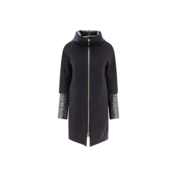HERNO Layered Sleeved Zip Up Down Coat