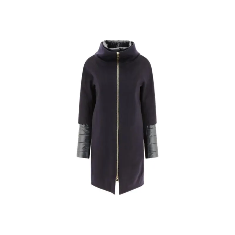 HERNO Layered Sleeved Zip Up Down Coat-0