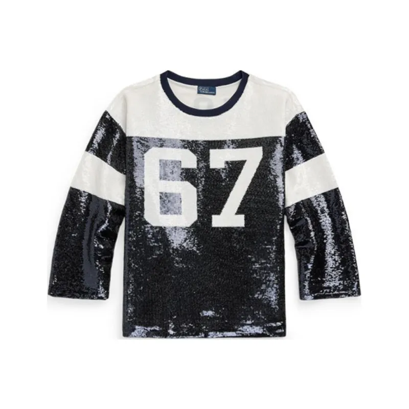 Polo Ralph Lauren Sequin embellished T shirt-0