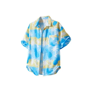 MASGLO Shirt Unisex Hawaiian Blue