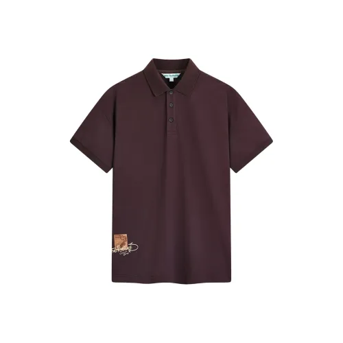 FAIRWHALE Polo Shirt Unisex Red Brown