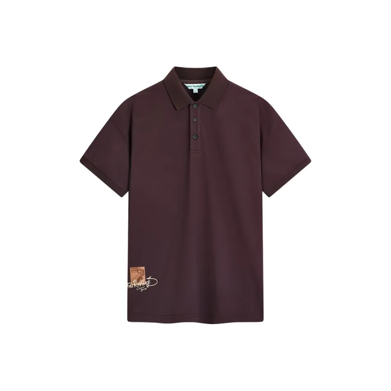 FAIRWHALE Polo Shirt Unisex Red Brown-0
