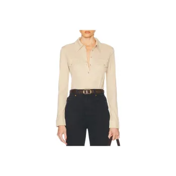 NILI LOTAN Polo Shirt Women's Khaki