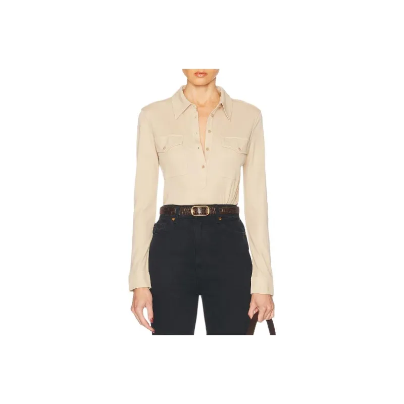 NILI LOTAN Polo Shirt Women's Khaki-0