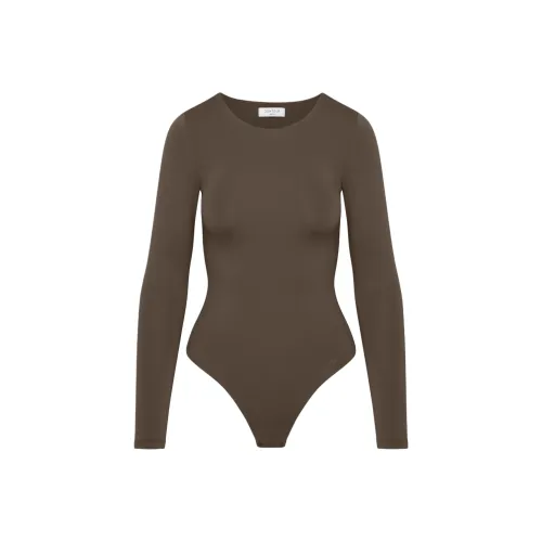 ARITZIA Contour Crew Longsleeve Bodysuit Bodysuits Women's Rich Mocha Brown