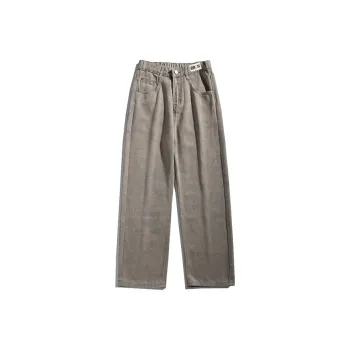FCB ARCELONA Casual Pants Unisex Khaki Gray