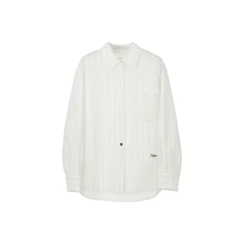 Fstudio Korean Style Preppy Style Versatile Long Sleeved Stripes Shirt Women's