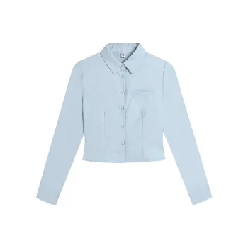 Ice Cream And Whale Shirt Women's Blue