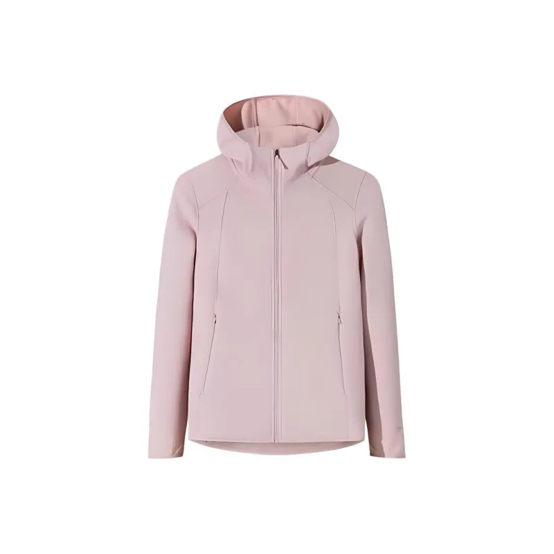 Anta Women's Outdoor Series Jackets Coats Women's Smoke Gray Pink-0