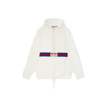 GUCCI Logo Patch Quater Zip Jumper