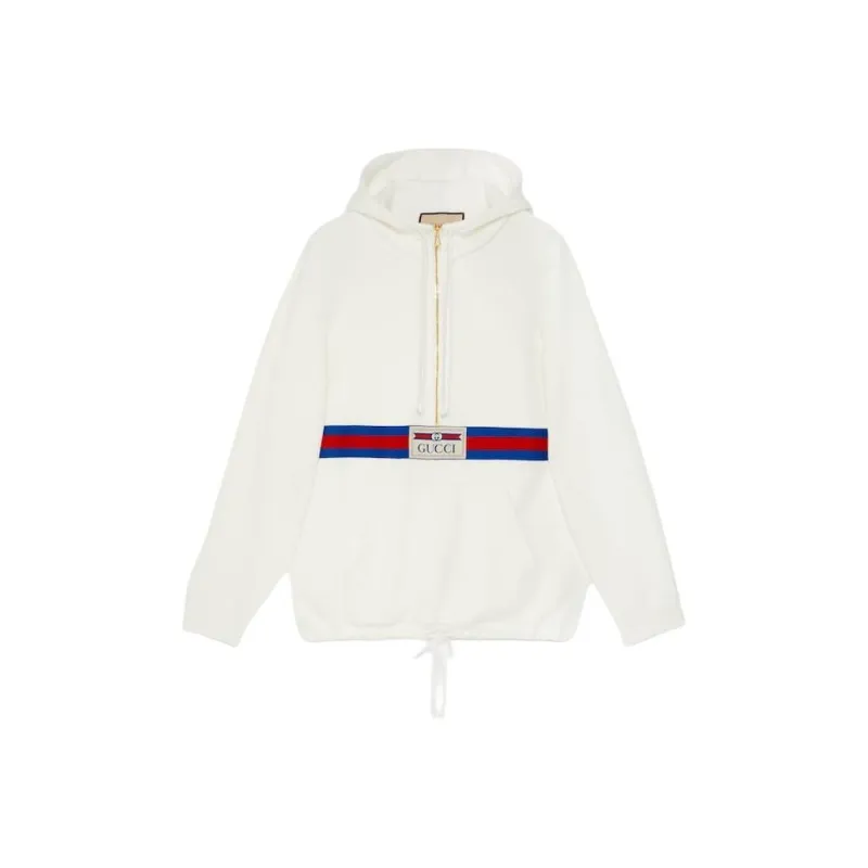 GUCCI Logo Patch Quater Zip Jumper-0