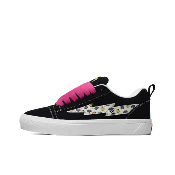 DUEPLAY Vintage Puffy Shoes, Lightning Chanel Inspired Low Top Skateboard Shoes Unisex Black Trash Pink