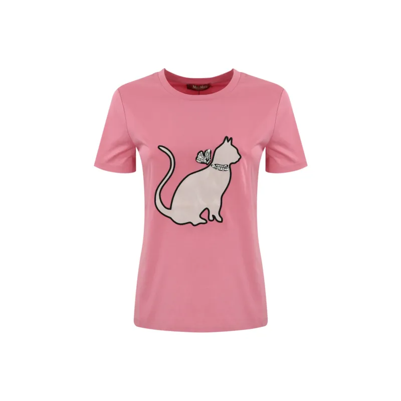 MaxMara Studio Embellished Crewneck T Shirt-0
