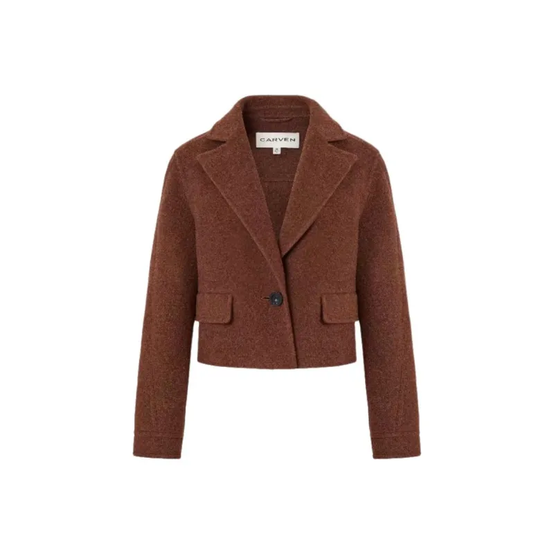 CARVEN FW23 Jackets Coats Women's Coffee-0